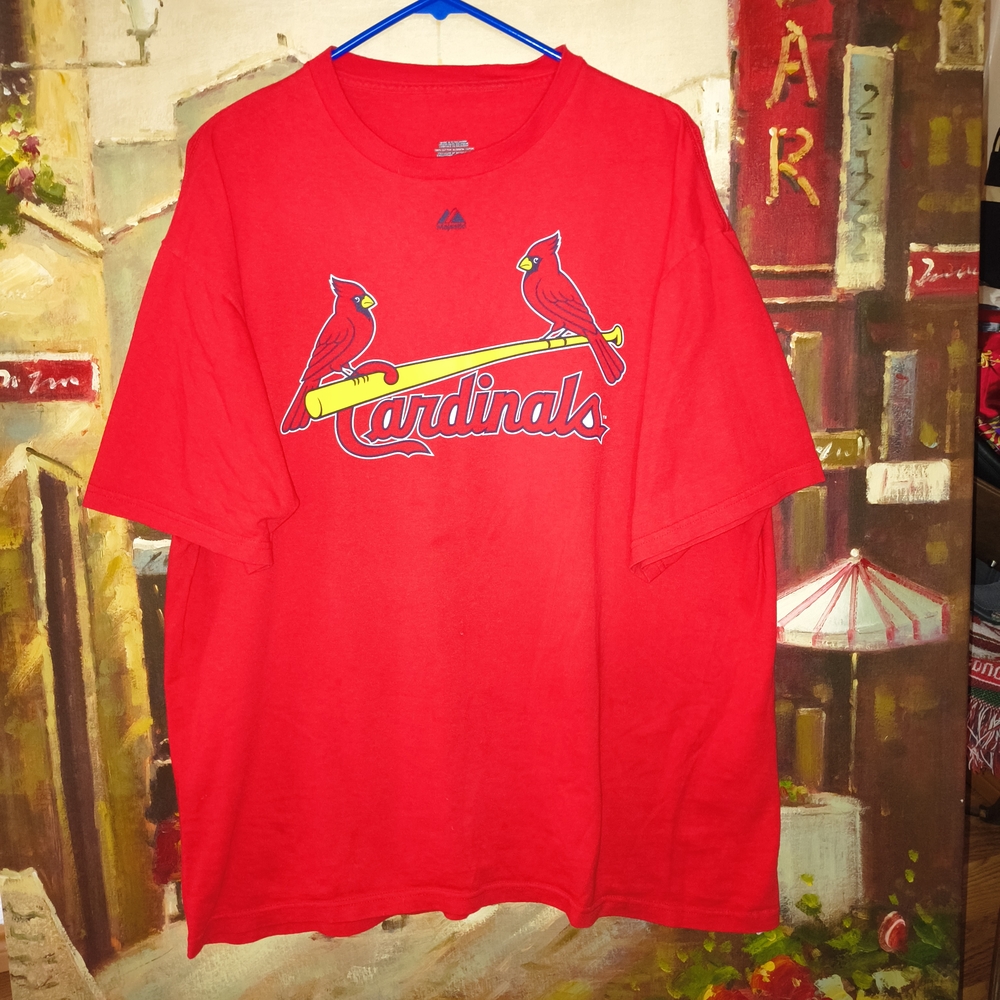 Majestic Red Cardinals Short Sleeve Tee